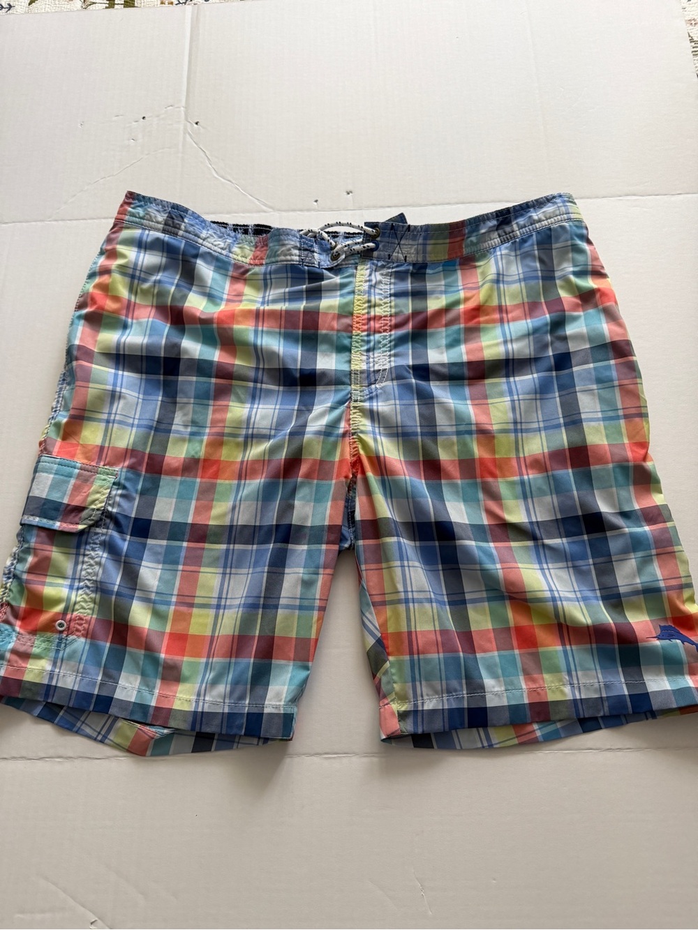 Tommy Bahama Multicolor Plaid Men’s Swim Board Shorts